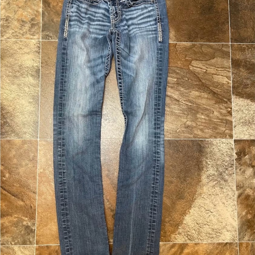 BKE Womens Straight Leg Jeans X Long